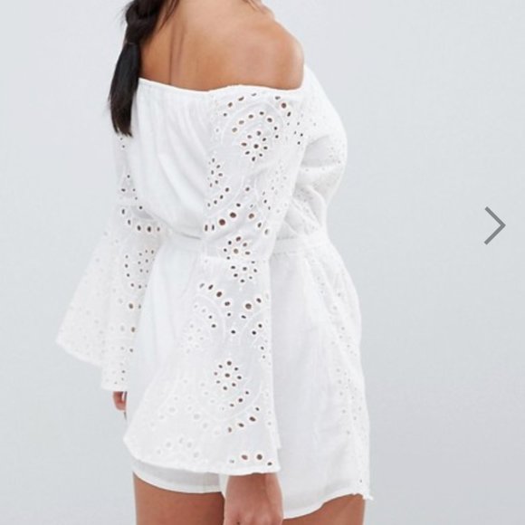 Off-the-shoulder petite ASOS romper - Never Worn - Picture 2 of 4